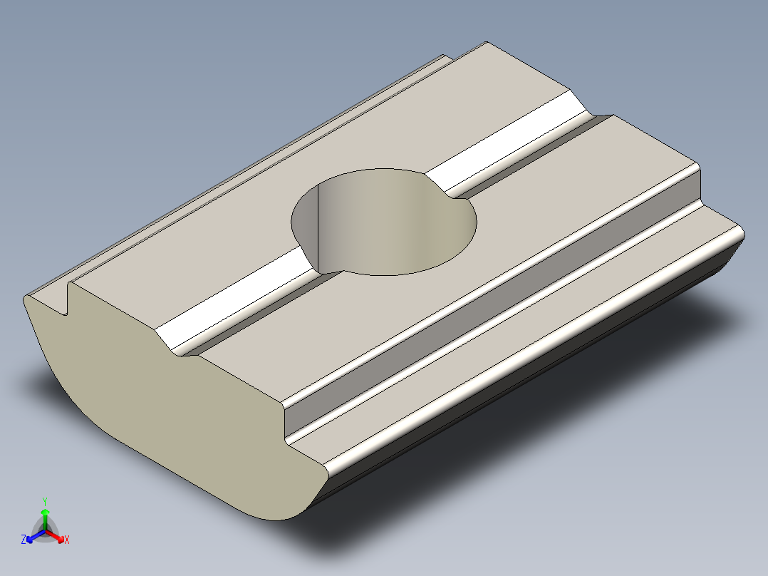 型材-BR 10 SLOT M6 SWIVEL-IN SLIDE BLOCK KJN529323主视图