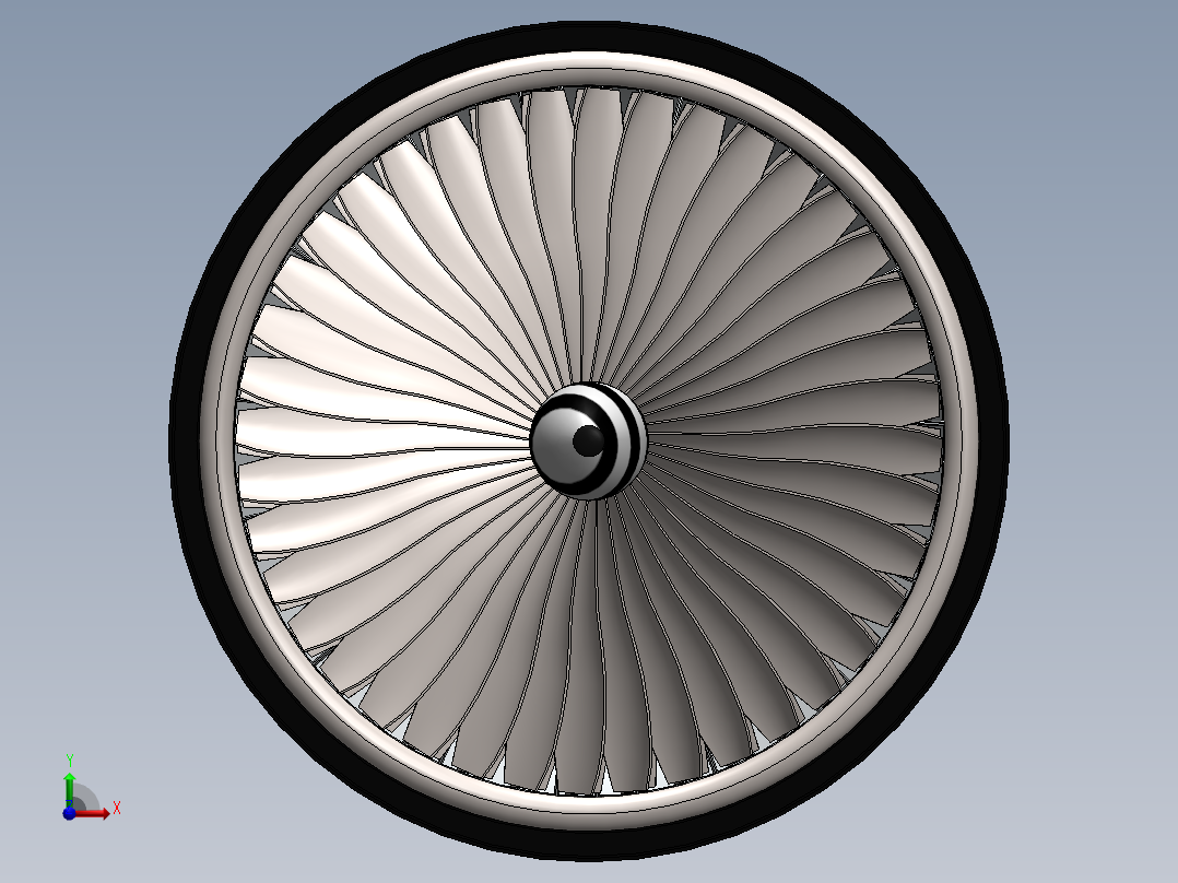 航空发动机(34)前视图