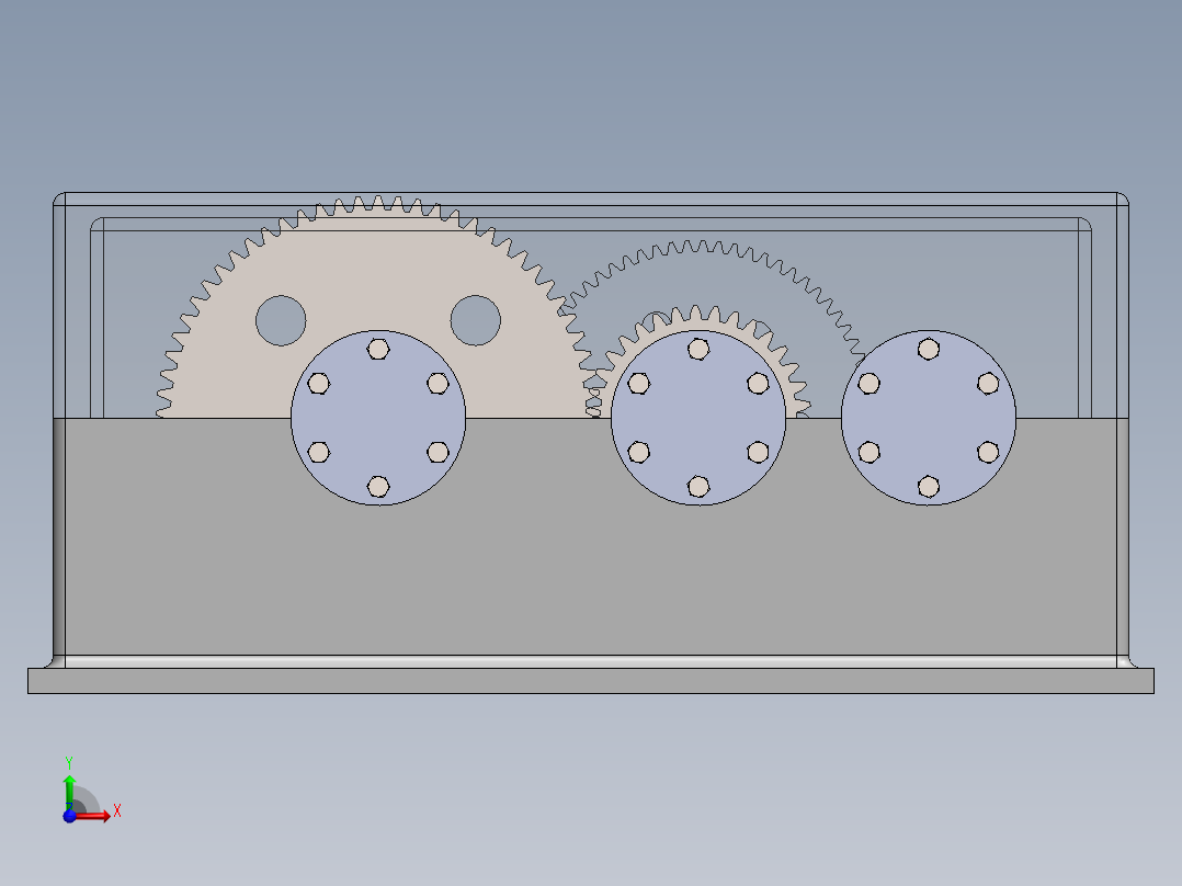 二级齿轮箱前视图
