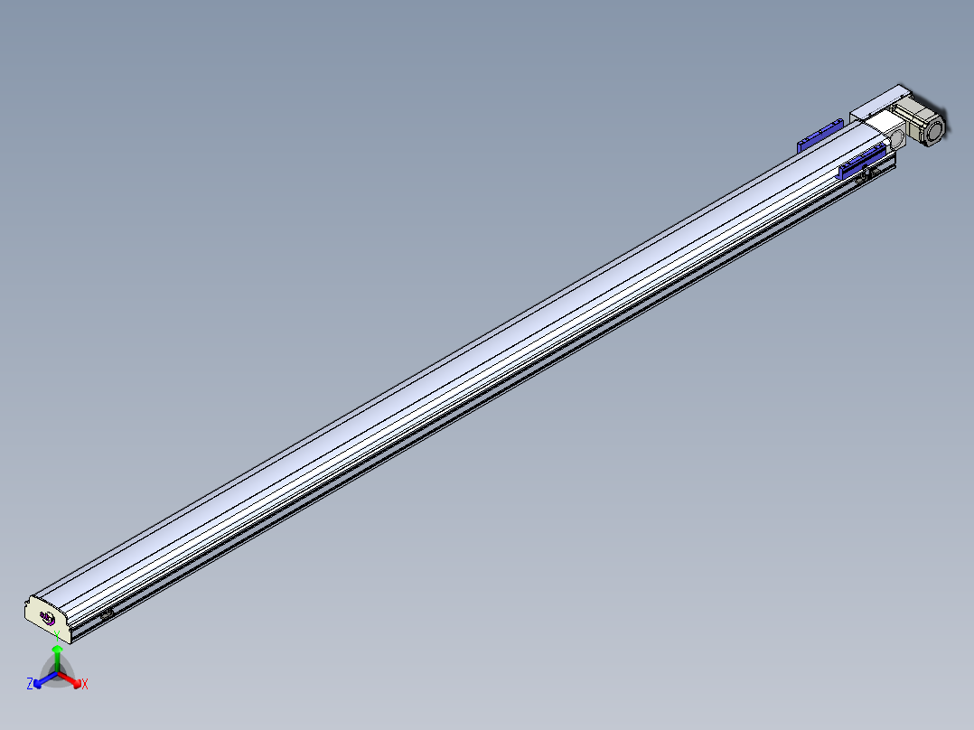 同步带滑台-半封闭B17H-L50-S2800-L-P75-D3主视图