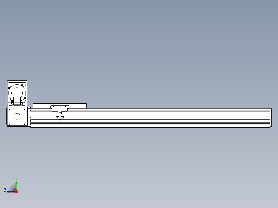 同步带全封闭直线模组TPA-HCB-120D-90-L550-LU-C-P40-N3右视图