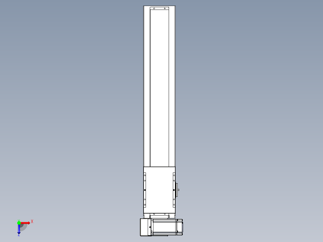 同步带全封闭直线模组TPA-HCB-120D-90-L550-LU-C-P40-N3俯视图