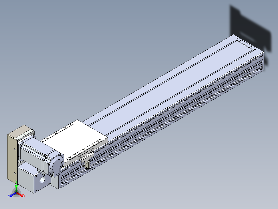 同步带全封闭直线模组TPA-HCB-120D-90-L550-LU-C-P40-N3正等轴测图
