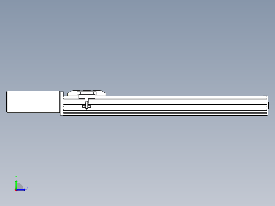 同步带全封闭直线模组TPA-HCB-85D-90-L450-MR-Y-P20-N3左视图