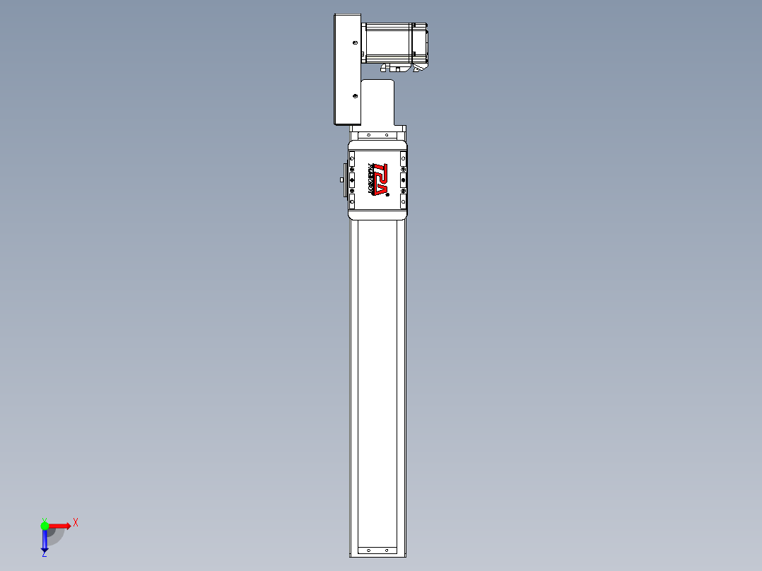 同步带全封闭直线模组TPA-HCB-85D-90-L450-MR-Y-P20-N3俯视图