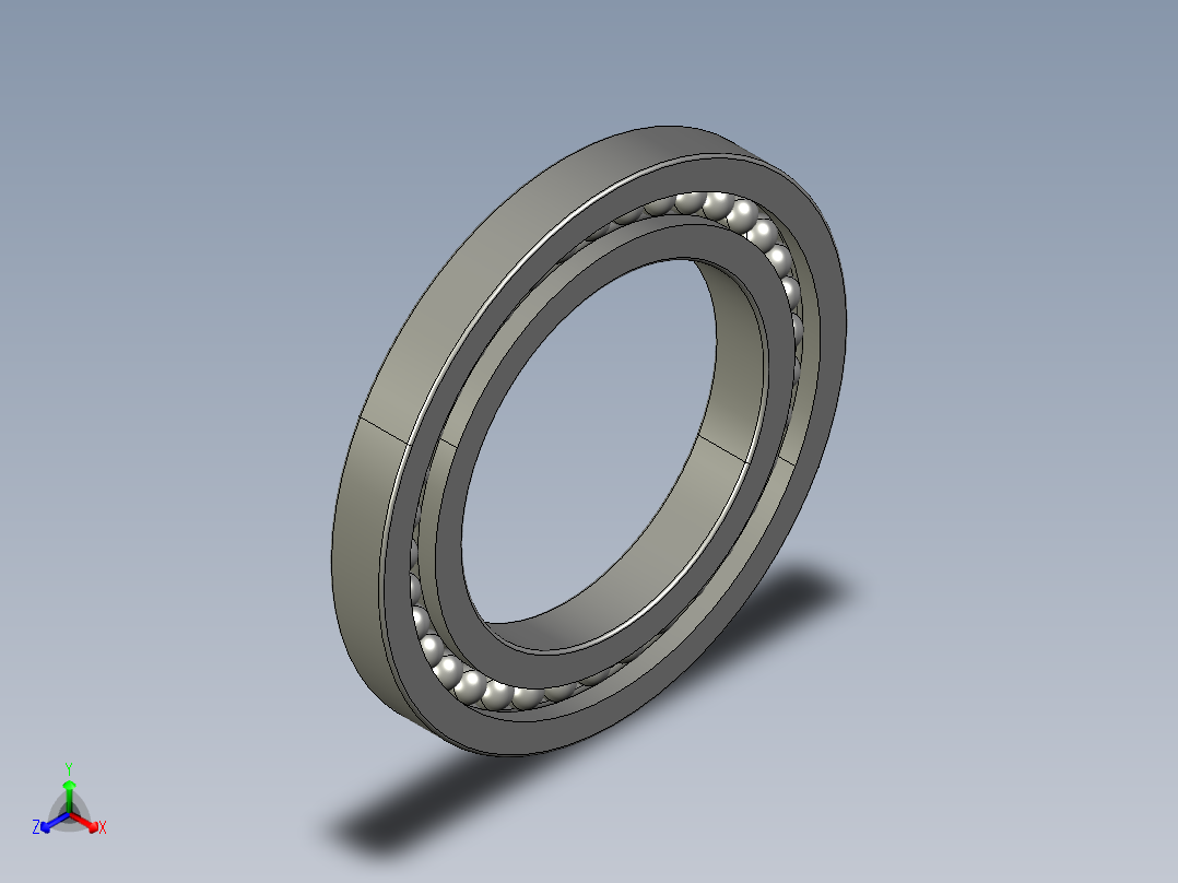 深沟球轴承16022正等轴测图
