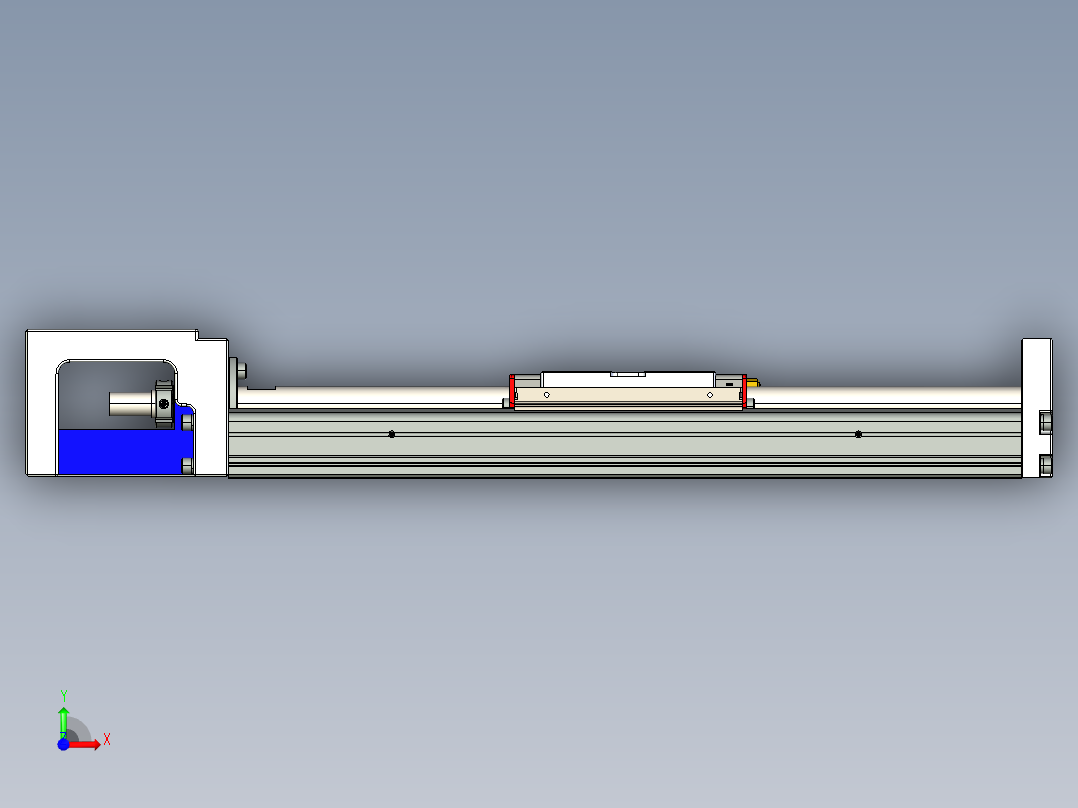 直线模组KKR86C-340A1-F0_W设计图纸前视图
