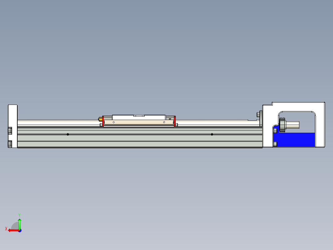 直线模组KKR86C-340A1-F0_W设计图纸后视图