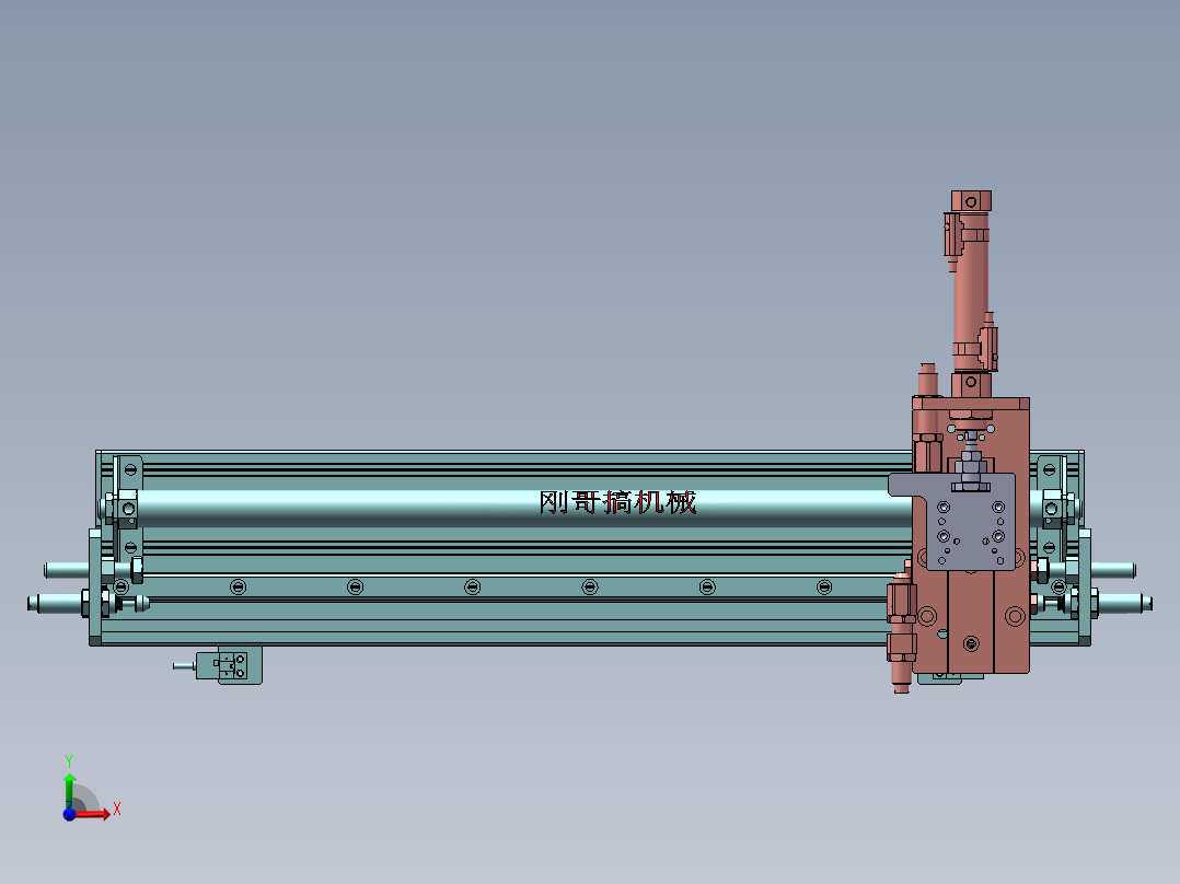2-无杆缸搬运模块及配件前视图
