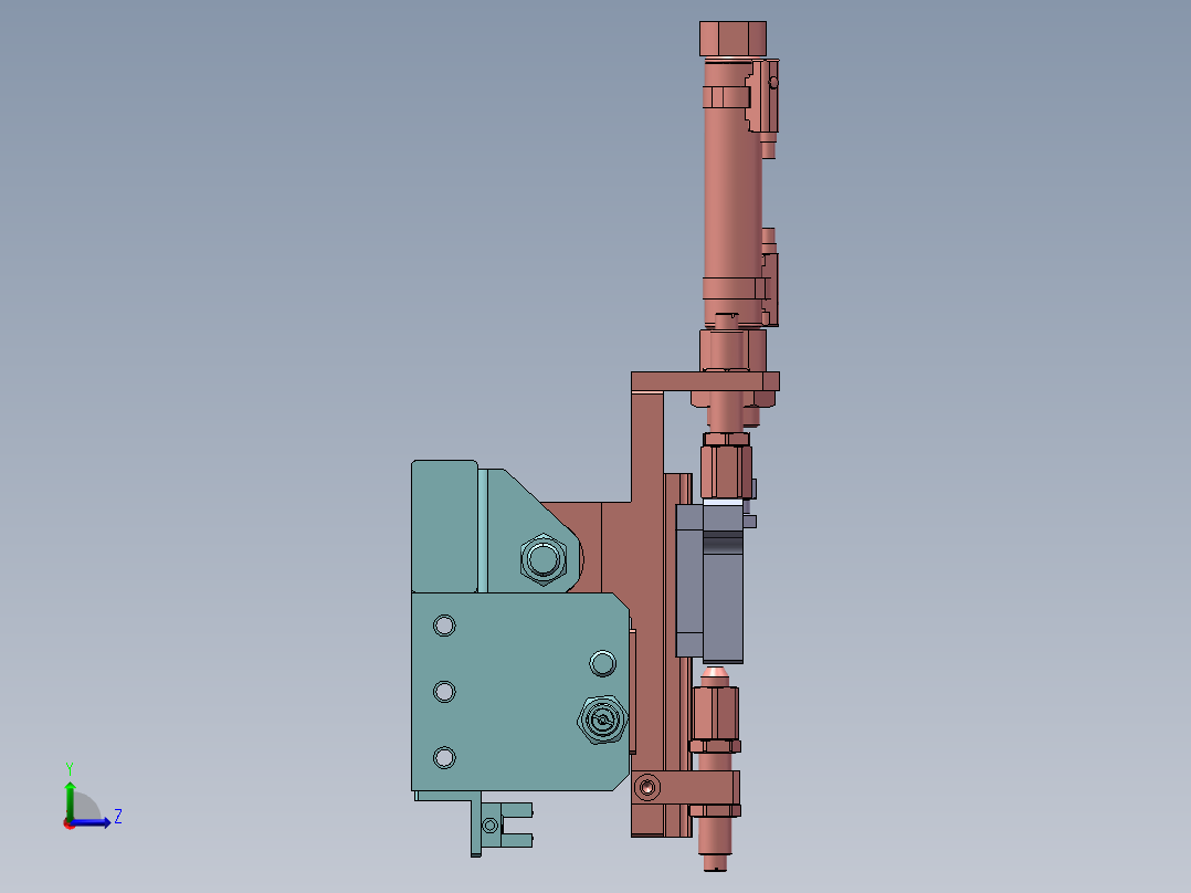 2-无杆缸搬运模块及配件左视图