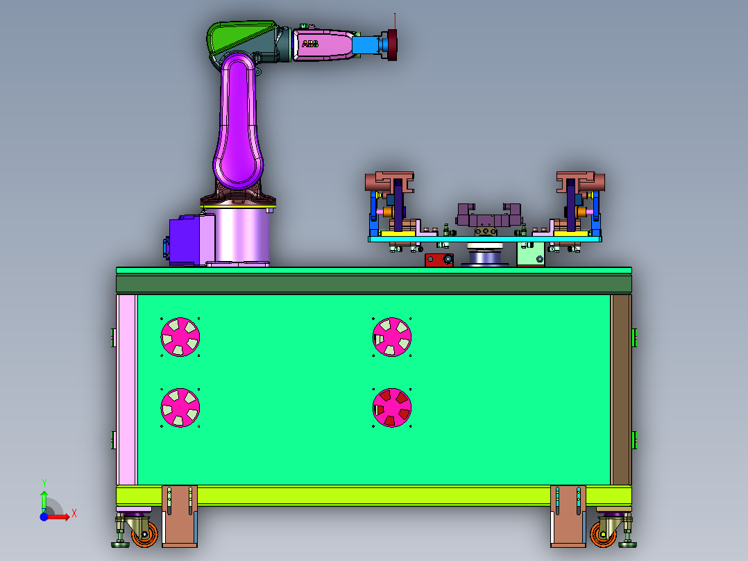视觉自动化检测及其检测机器人前视图