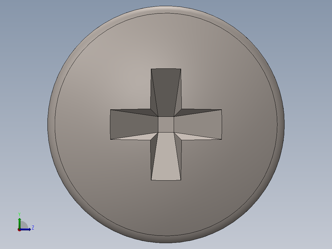 螺丝 M3 十字盘头-M3 x 6 Screw head.SLDPRT左视图