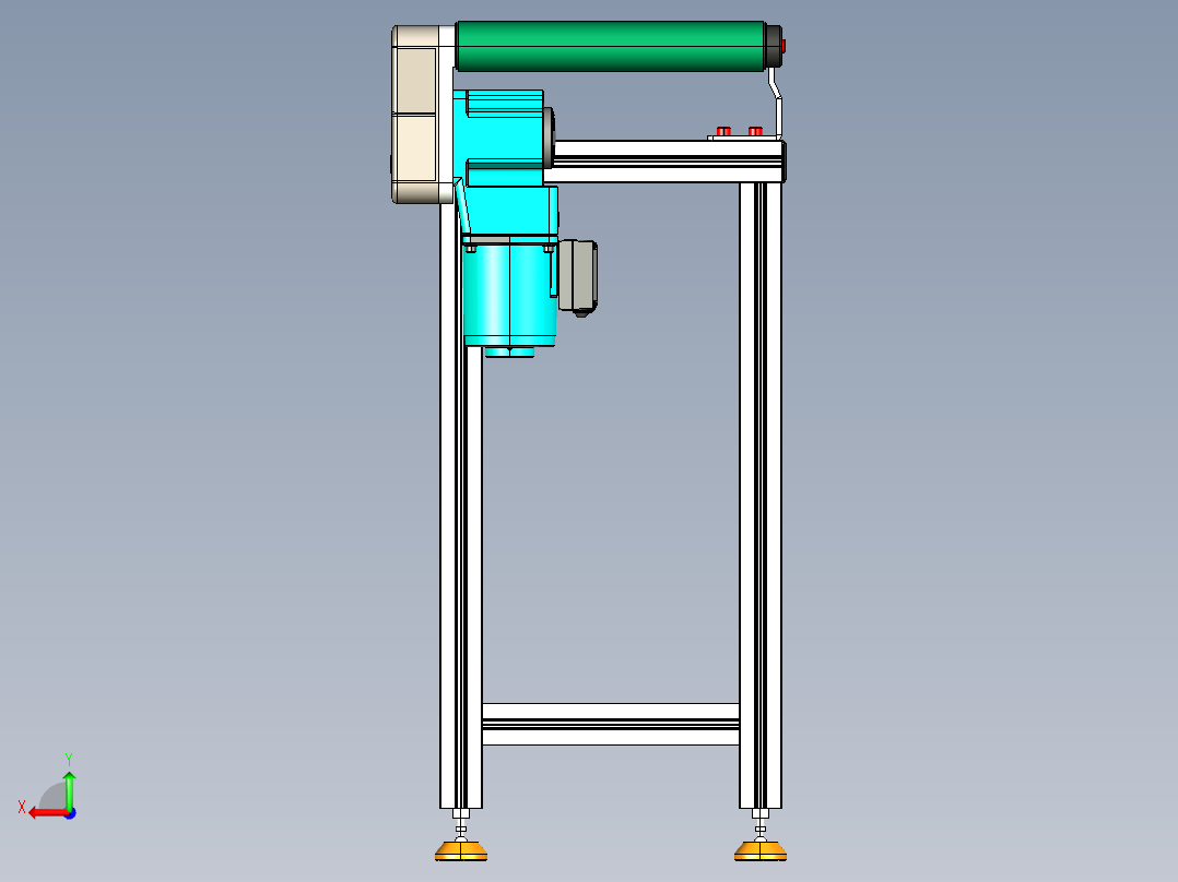LE-XC4040-右边驱动轻载皮带线-负载40kg后视图