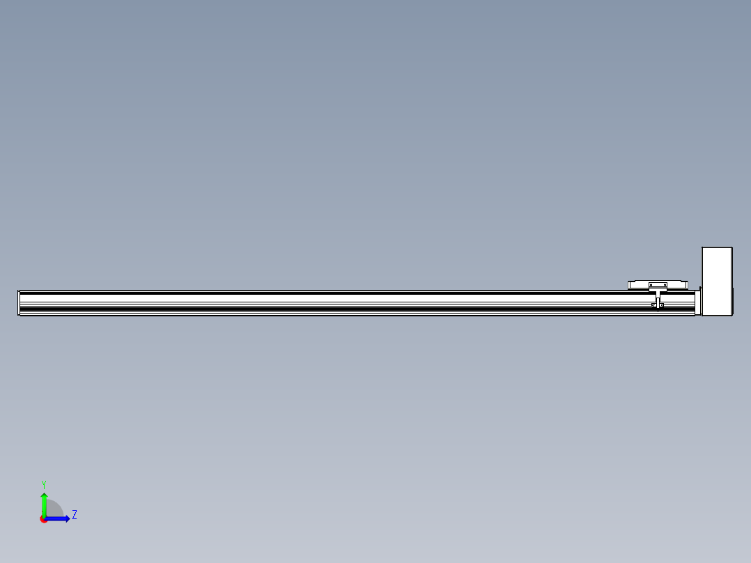 同步带全封闭直线模组TPA-HCB-105D-90-L1250-LU-C-P20-N3左视图