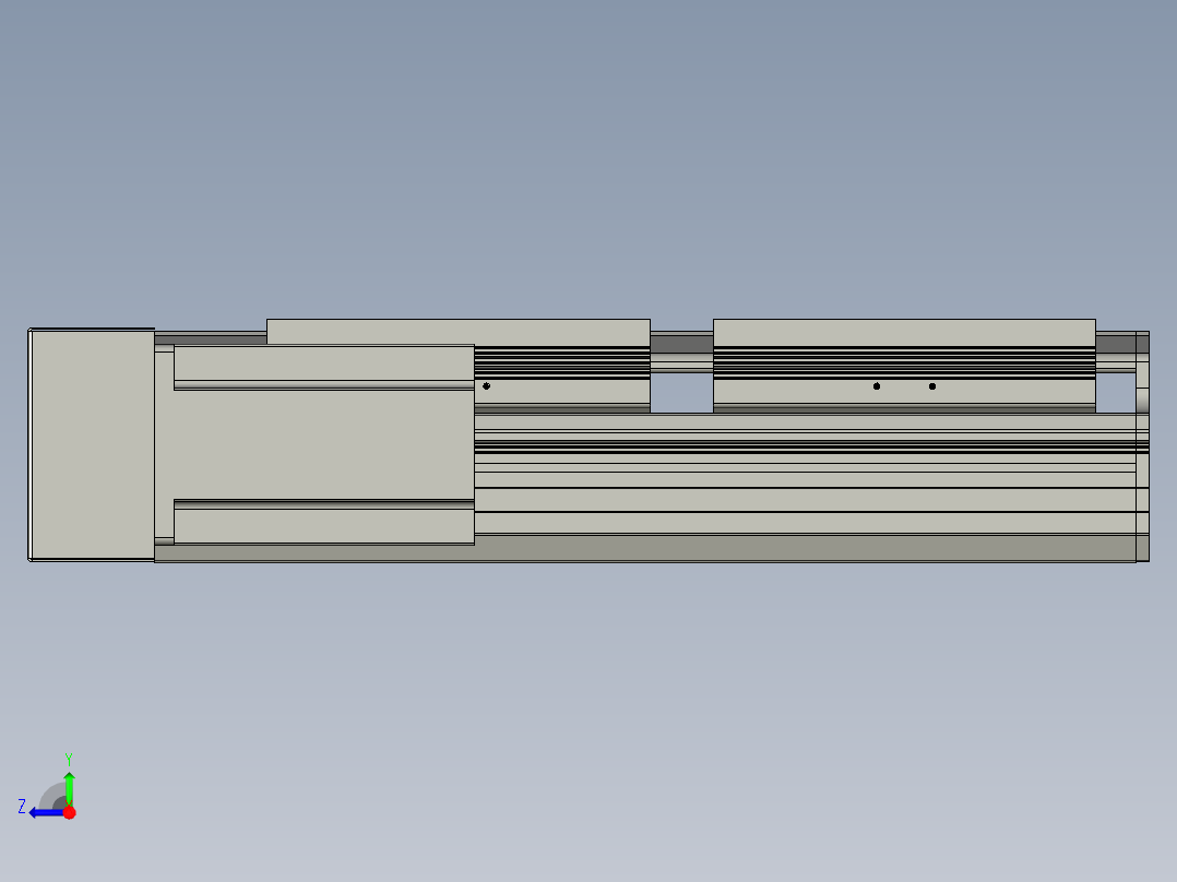 直线模组LHA170-S150-L设计图纸右视图