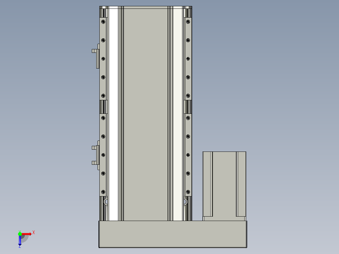 直线模组LHA170-S150-L设计图纸俯视图