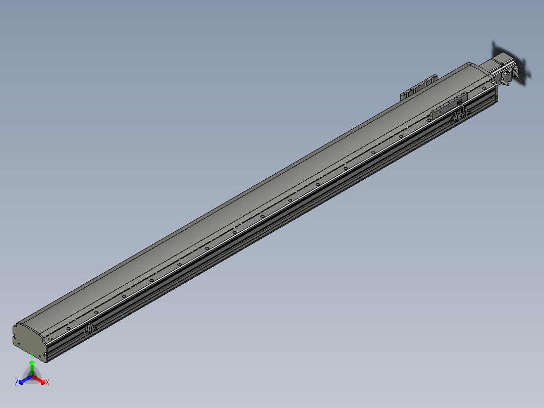 半封闭丝杆滑台MT120BS.L#.1350.BC.P40.C3主视图