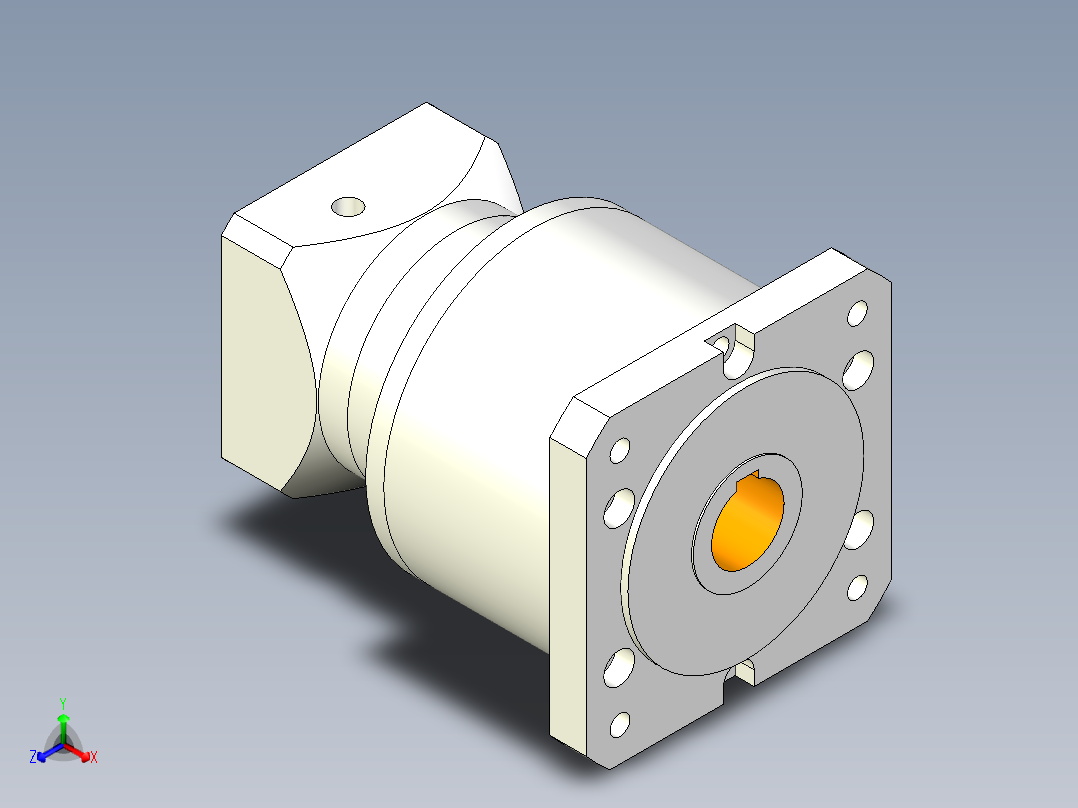 直齿孔PLF160-L2 22-110-145-M8.stp正等轴测图