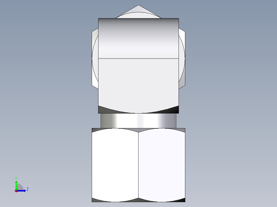 卡套式工业通用硬管接头EO_Union_elbow_W10SCF左视图