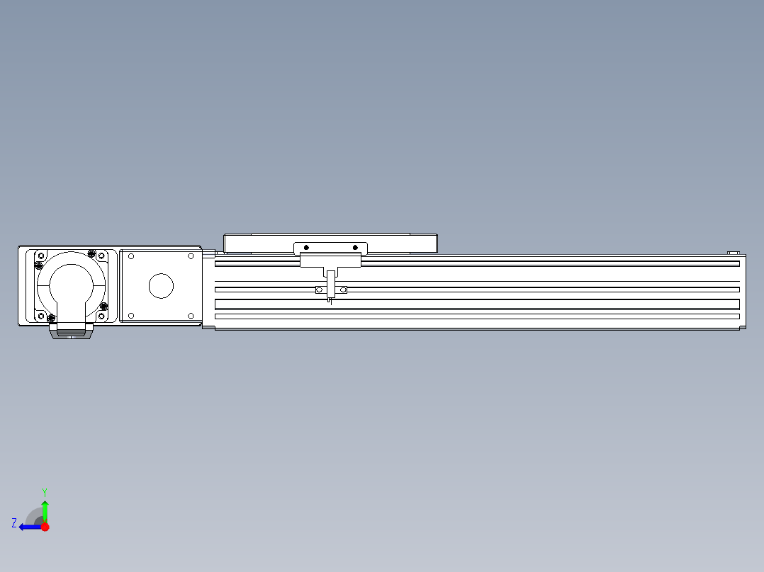同步带全封闭直线模组TPA-HCB-120D-90-L200-ML-Y-P40-N3右视图