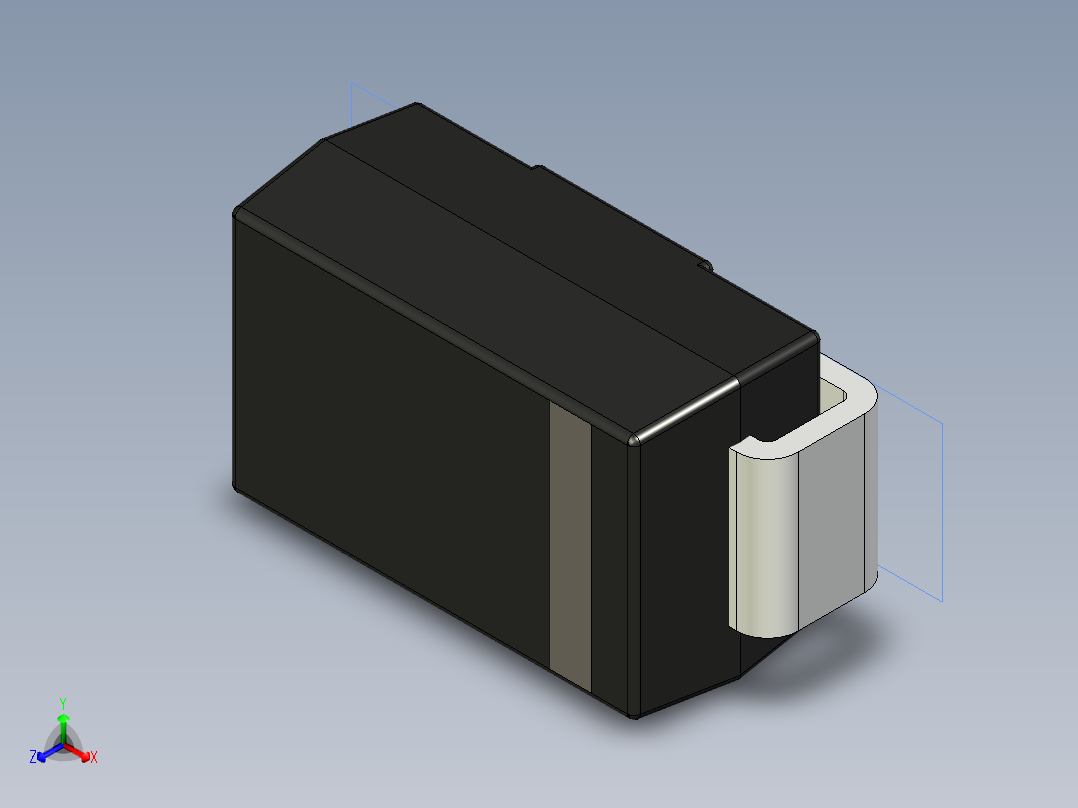 分立半导体元件封装-DO-214AC-DIOM5127X23N正等轴测图