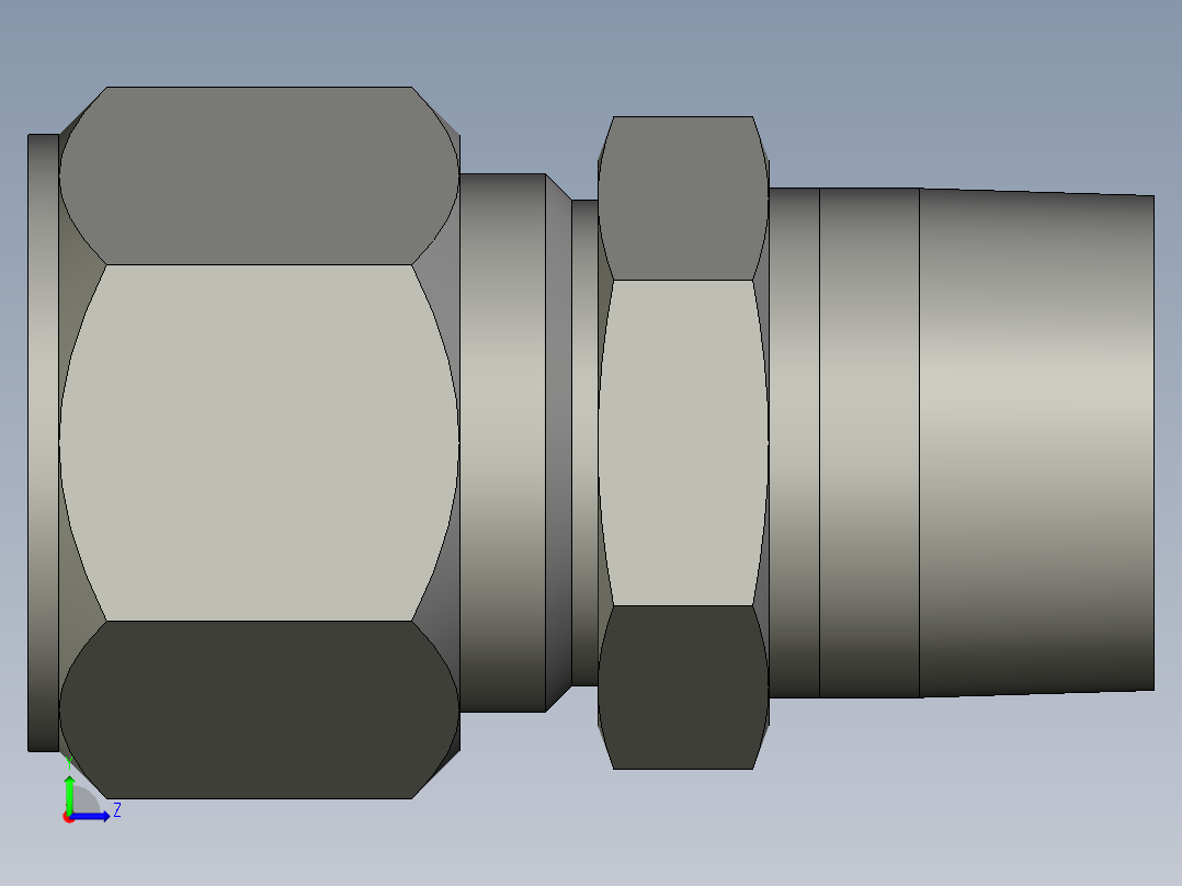卡套式工业通用硬管接头16_fbu-s左视图