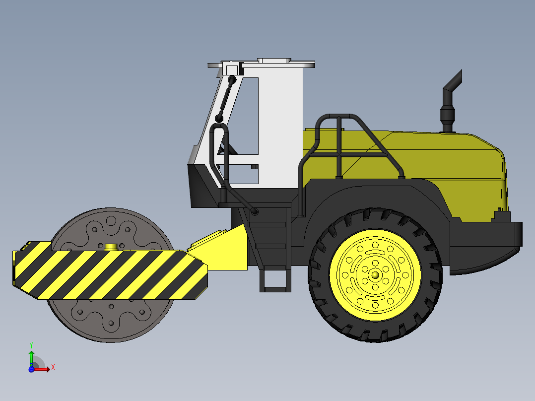 Katkok压路机简易前视图