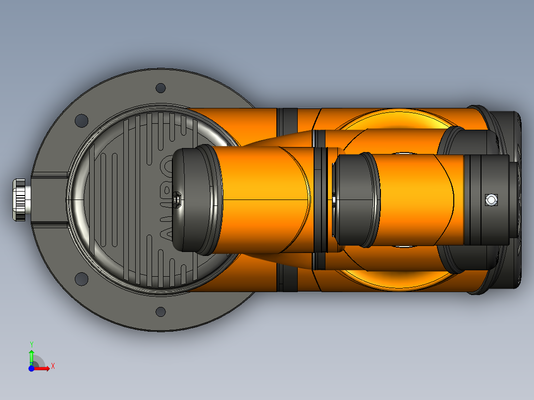 遨博AUBO i10六轴协作机器人三维模型资料前视图