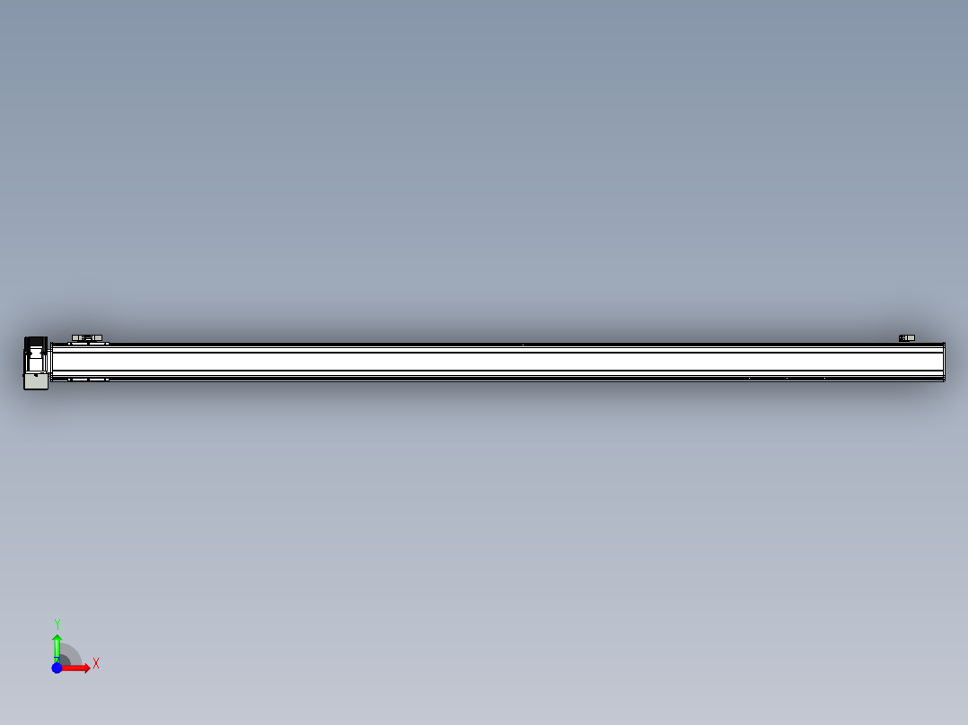 同步带滑台-半封闭B10H-L45-S2150-LU-P40-D3前视图