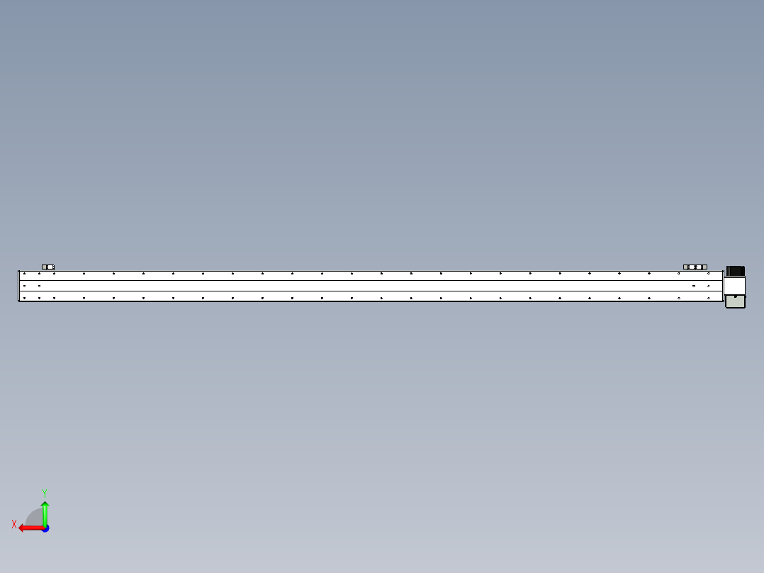 同步带滑台-半封闭B10H-L45-S2150-LU-P40-D3后视图