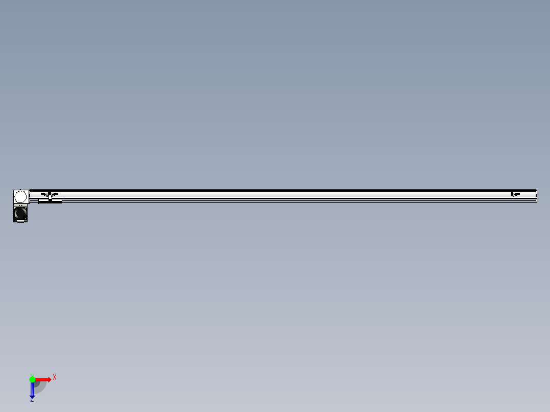 同步带滑台-半封闭B10H-L45-S2150-LU-P40-D3俯视图