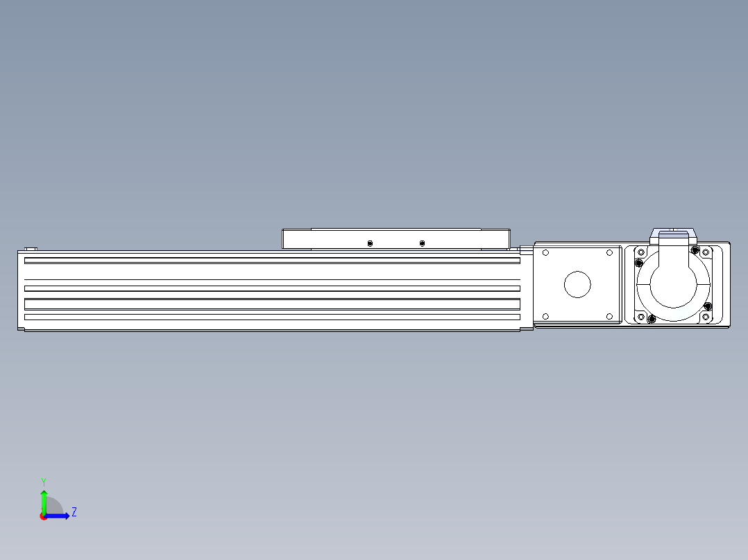 同步带全封闭直线模组TPA-HCB-120D-90-L150-MR-Y-P40-N3左视图