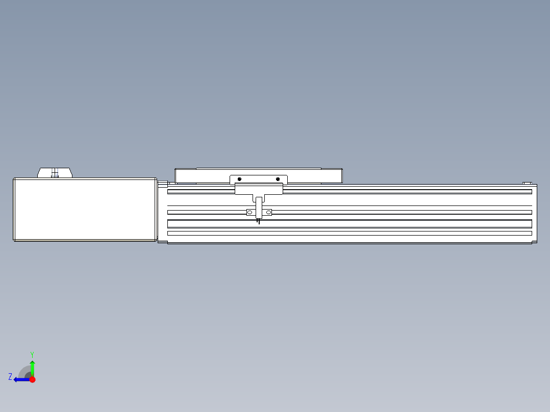 同步带全封闭直线模组TPA-HCB-120D-90-L150-MR-Y-P40-N3右视图