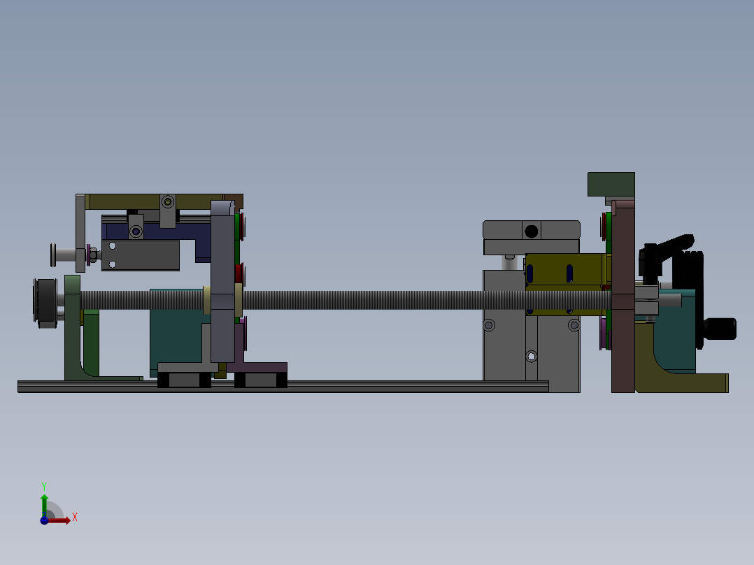 0.6米双轨道输送机前视图