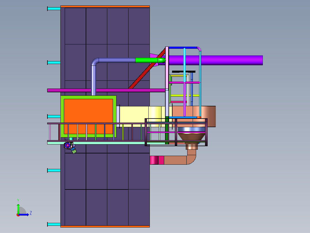 集装箱式医用无尘车间左视图