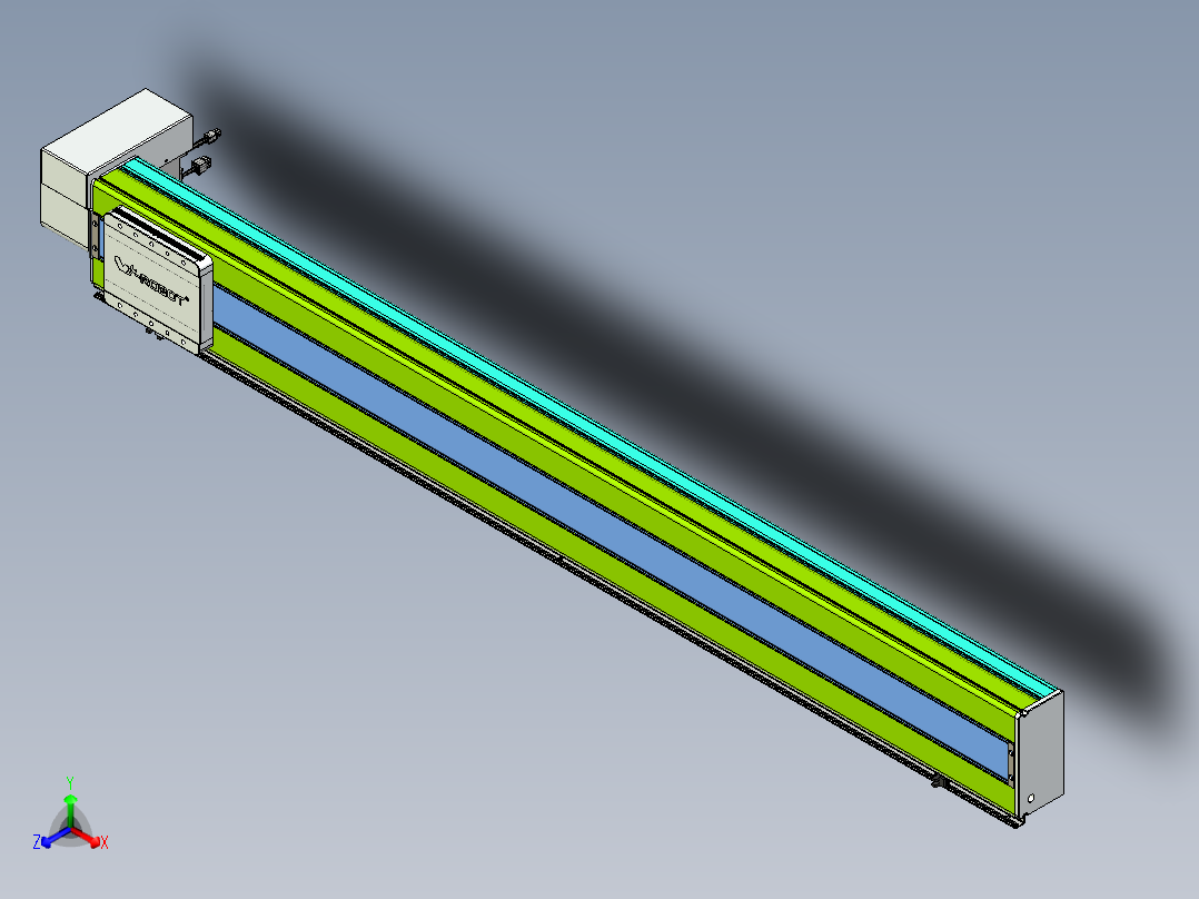 威洛博VBC同步带传动一无尘环境VBC17-L45-S1450-BRD-ZP75-C3正等轴测图
