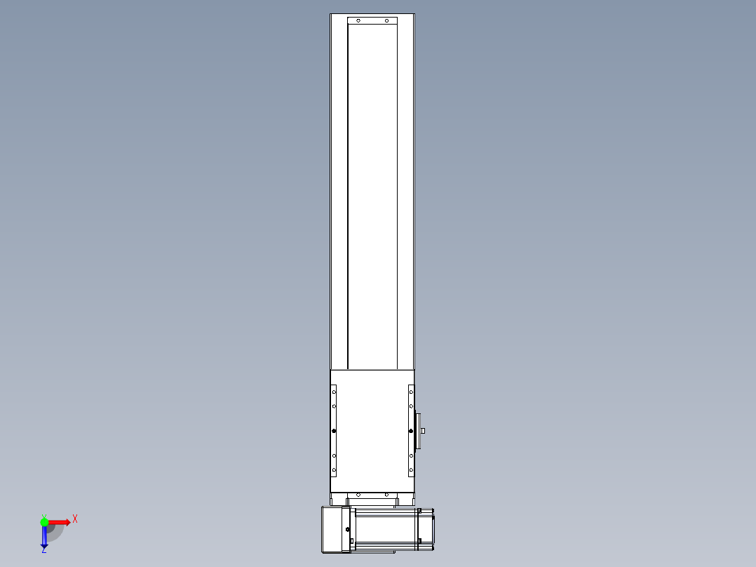 同步带全封闭直线模组TPA-HCB-120D-90-L450-LU-Y-P40-N3俯视图