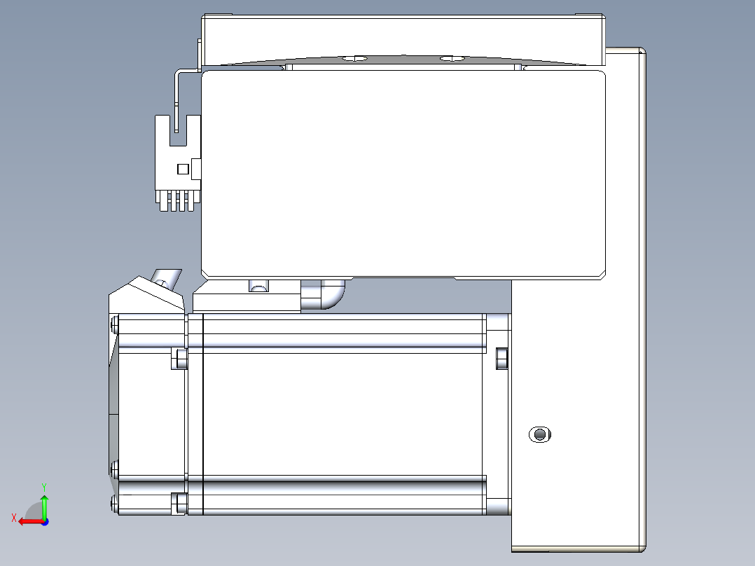 同步带全封闭直线模组TPA-HCB-120D-90-L150-LP-Y-P40-N3后视图