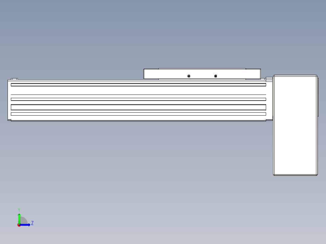 同步带全封闭直线模组TPA-HCB-120D-90-L150-LP-Y-P40-N3左视图