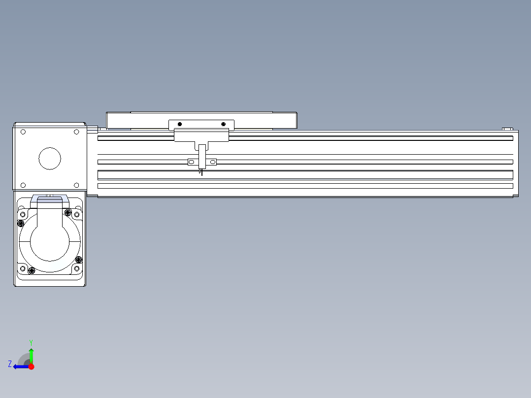 同步带全封闭直线模组TPA-HCB-120D-90-L150-LP-Y-P40-N3右视图