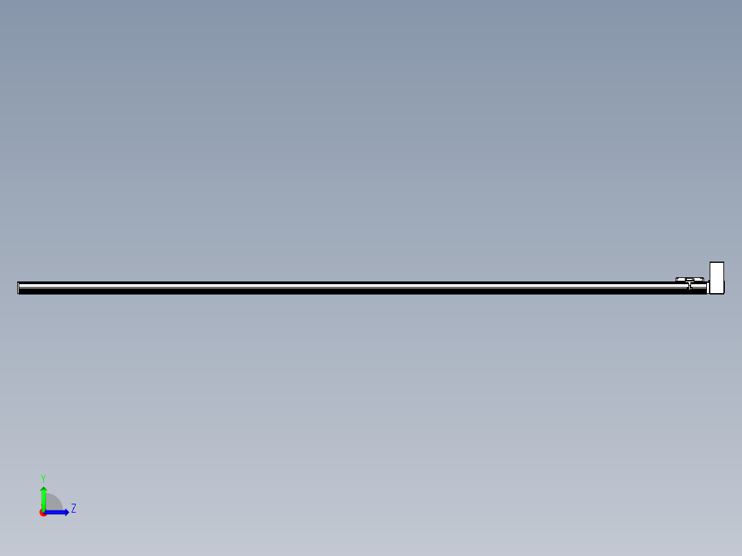 同步带全封闭直线模组TPA-HCB-105D-90-L3000-LU-Y-P20-N3左视图