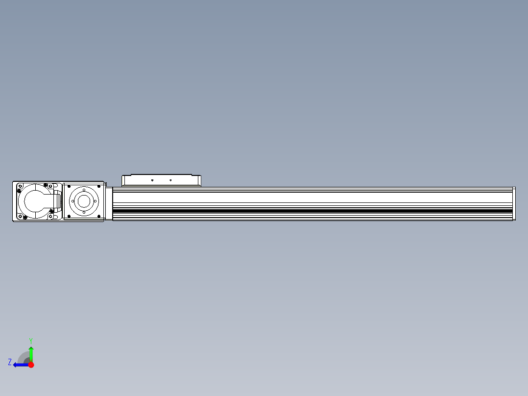 同步带全封闭直线模组TPA-HCB-105D-90-L450-ML-C-P20-N3右视图