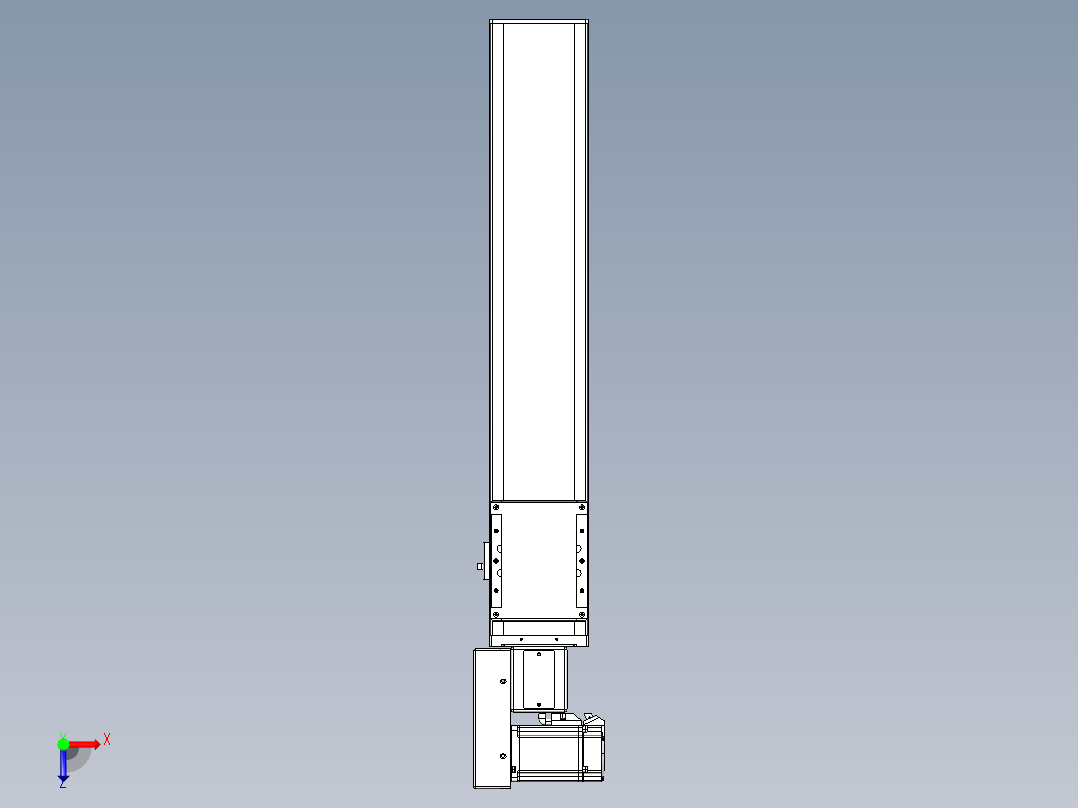 同步带全封闭直线模组TPA-HCB-105D-90-L450-ML-C-P20-N3俯视图