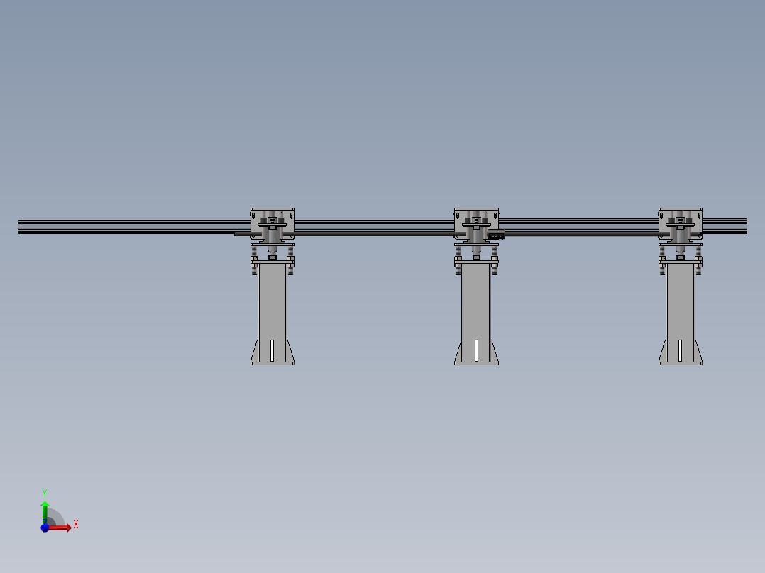 冲床连杆机械手上下料3d方案图纸两台冲床联机自动上下料方案资料前视图