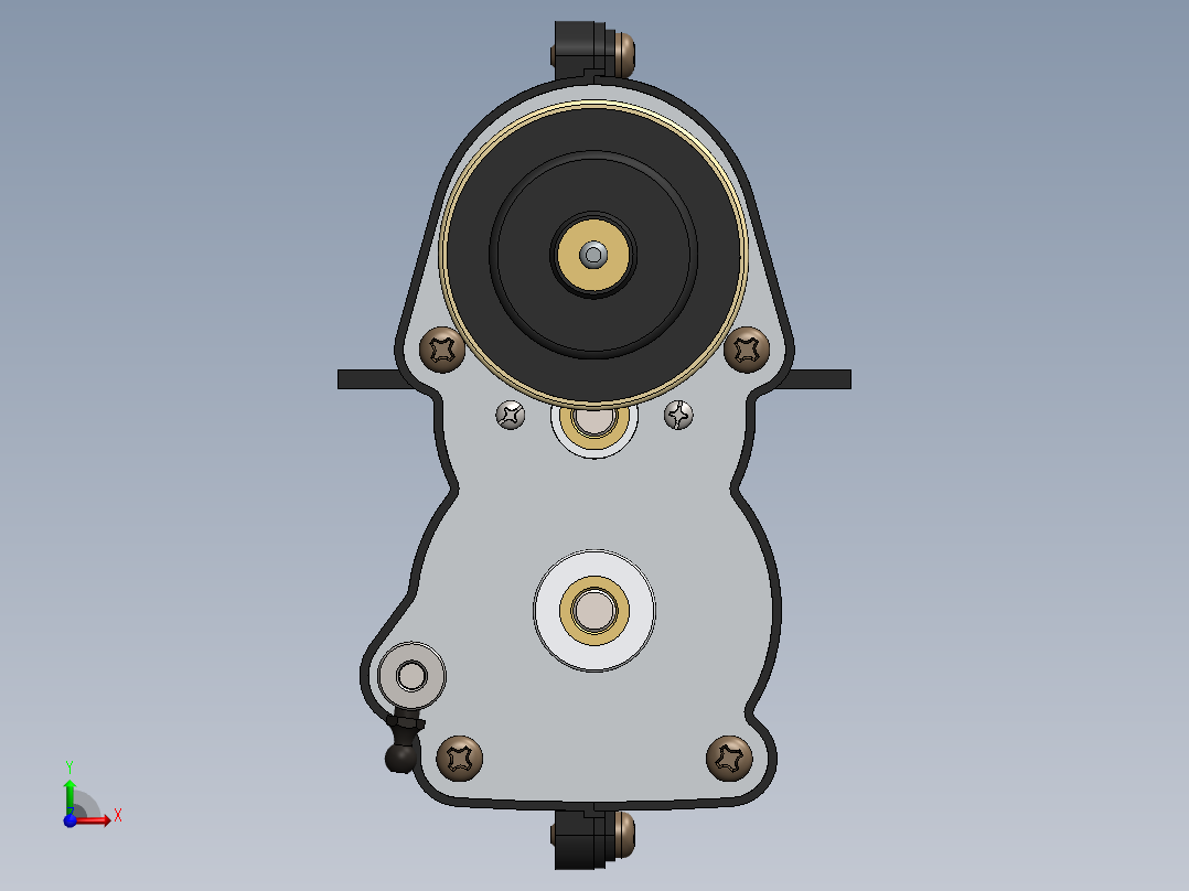 (田宫拖头)齿轮箱图纸前视图