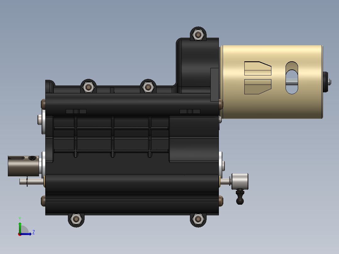 (田宫拖头)齿轮箱图纸左视图