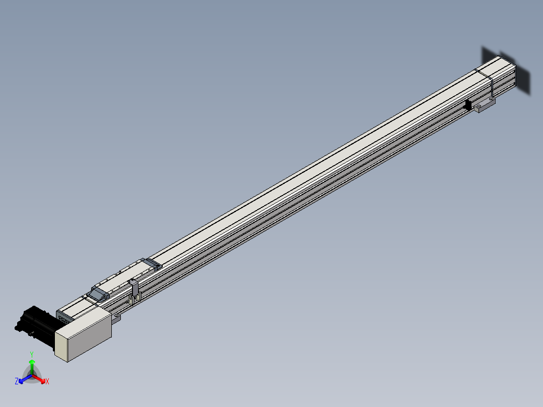Toyo东佑达直线模组-M65-S-1150-R-M40-C4正等轴测图