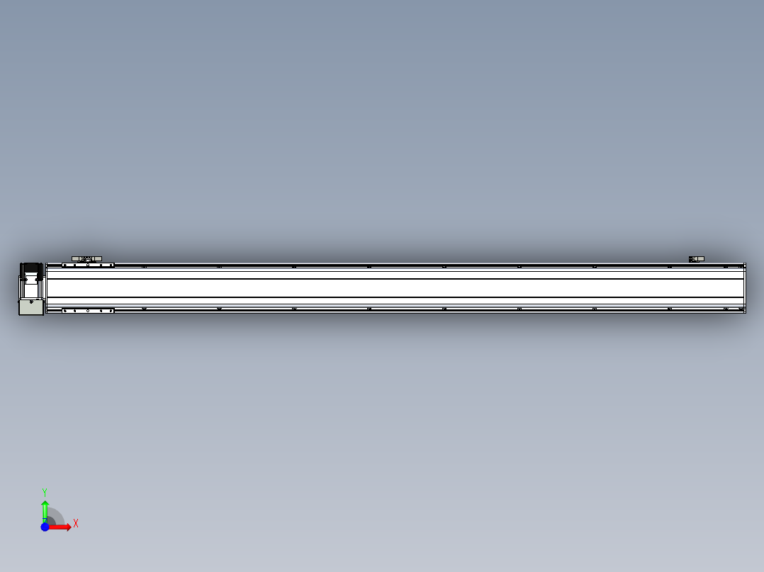 同步带滑台-半封闭B13H-L45-S1600-LU-P40-D3前视图