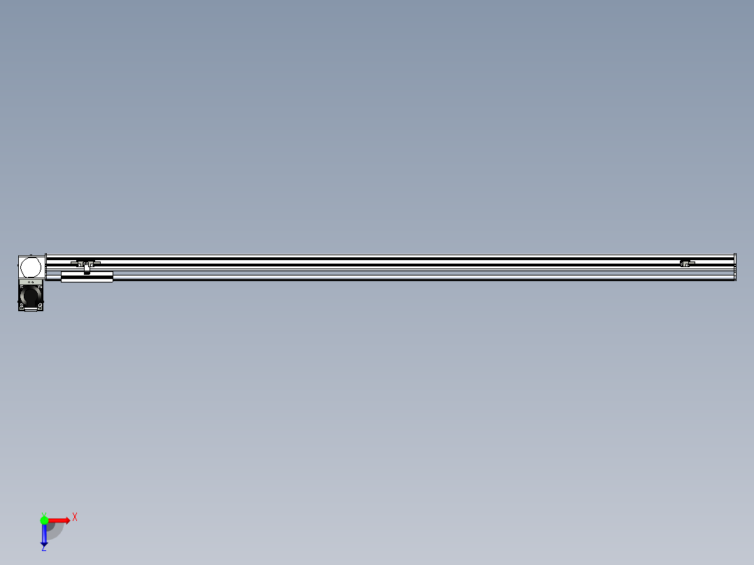 同步带滑台-半封闭B13H-L45-S1600-LU-P40-D3俯视图