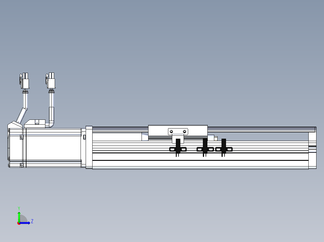 东锦丝杆传动-直线滑台模组DH102-C-L10-S100-BC-P400W-C3左视图